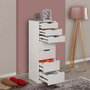 Hanah Home Flow - Shiny White Cómoda Blanca con 7 Cajones